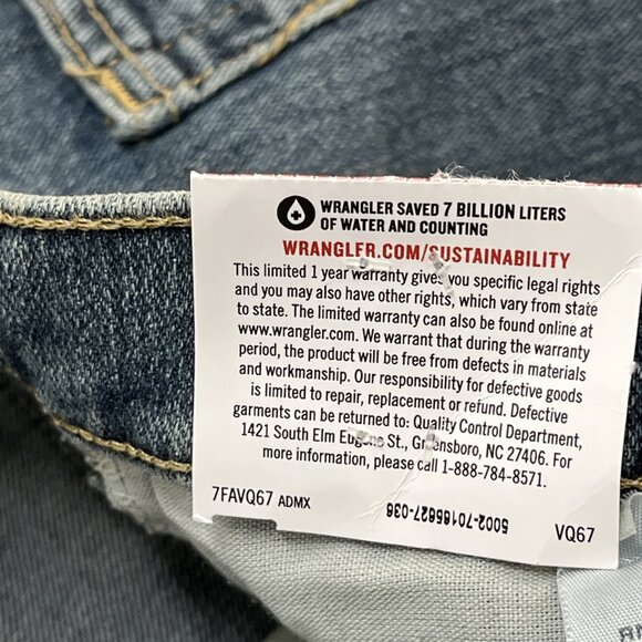 Wrangler Jeans Mens 42x30 Relaxed Fit Straight Leg Denim Western Casual Comfort - Picture 13 of 13